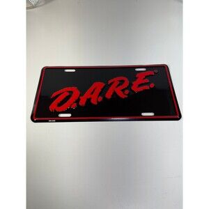 Vintage Embossed D.A.R.E To Resist Drugs And Violence Metal License‎ Plate Dare